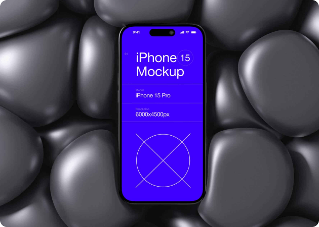 Maqueta de presentación de diseño UI UX de app móvil